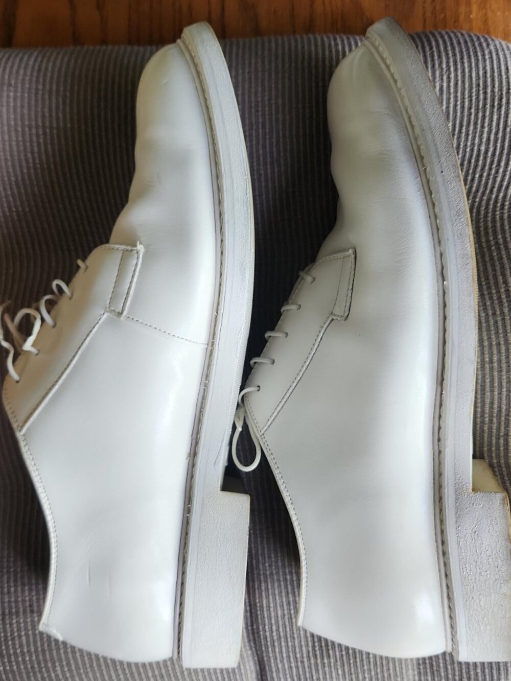 US Military Mens Navy White Bates shoes, size 13 D. #15W-1031-75,